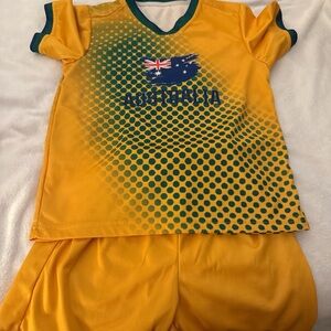 Zara Kids Yellow and Green Australia Jersey